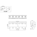 7.62MM pitch side vertical terminal male and female connector